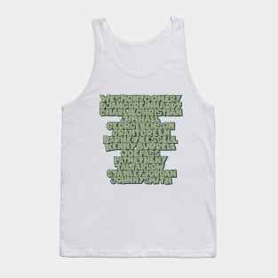 Jazz Legends in Type: The Jazz Guitarists Tank Top